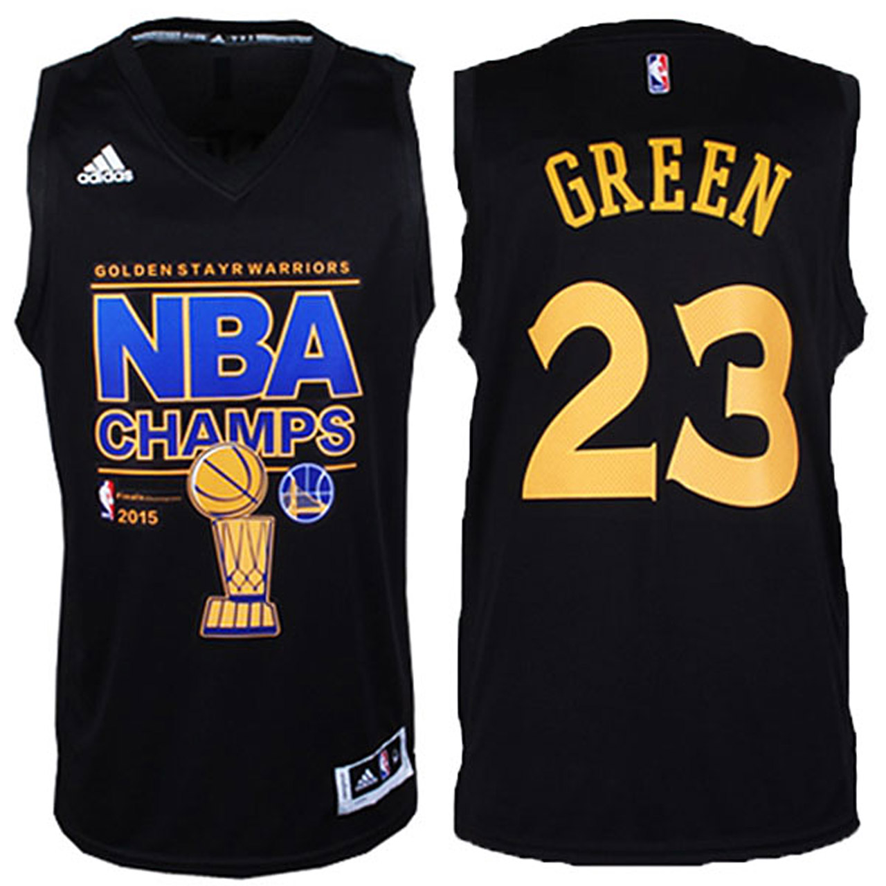 Male 2015 NBA Finals Champions Warriors #23 Draymond Green 2014-15 New Swingman Black Jersey