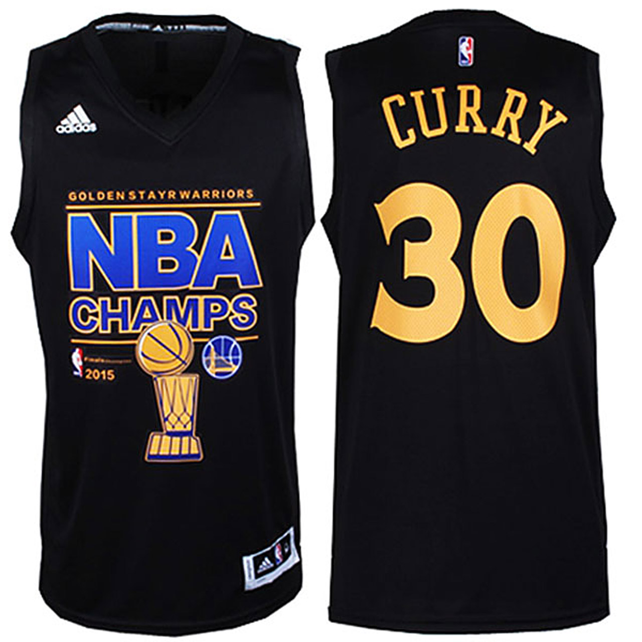 Male 2015 NBA Finals Champions Warriors #30 Stephen Curry 2014-15 New Swingman Black Jersey