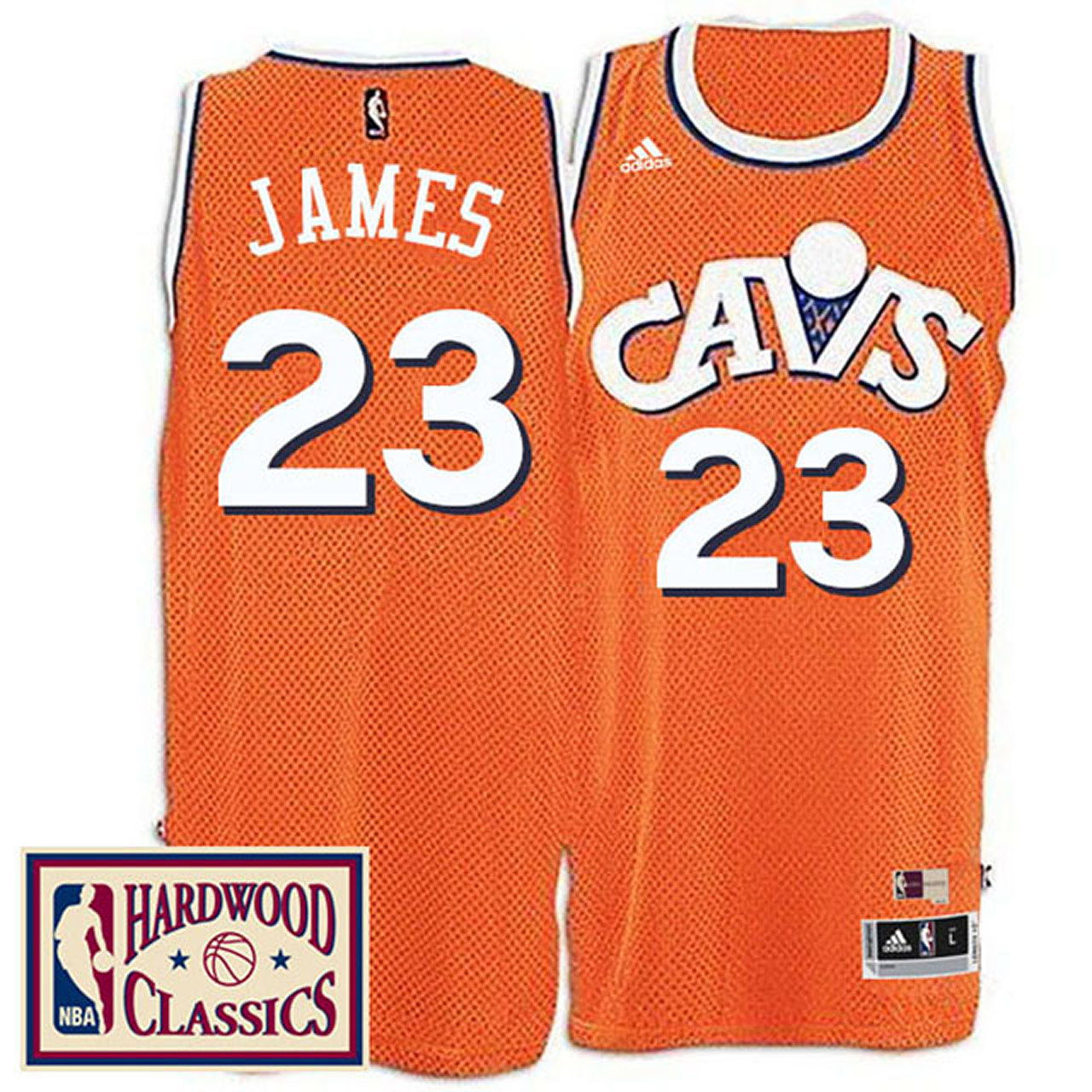 Male 2016-17 Season Cleveland Cavaliers #23 Hardwood Classics Throwback Orange Jersey LeBron James Jersey