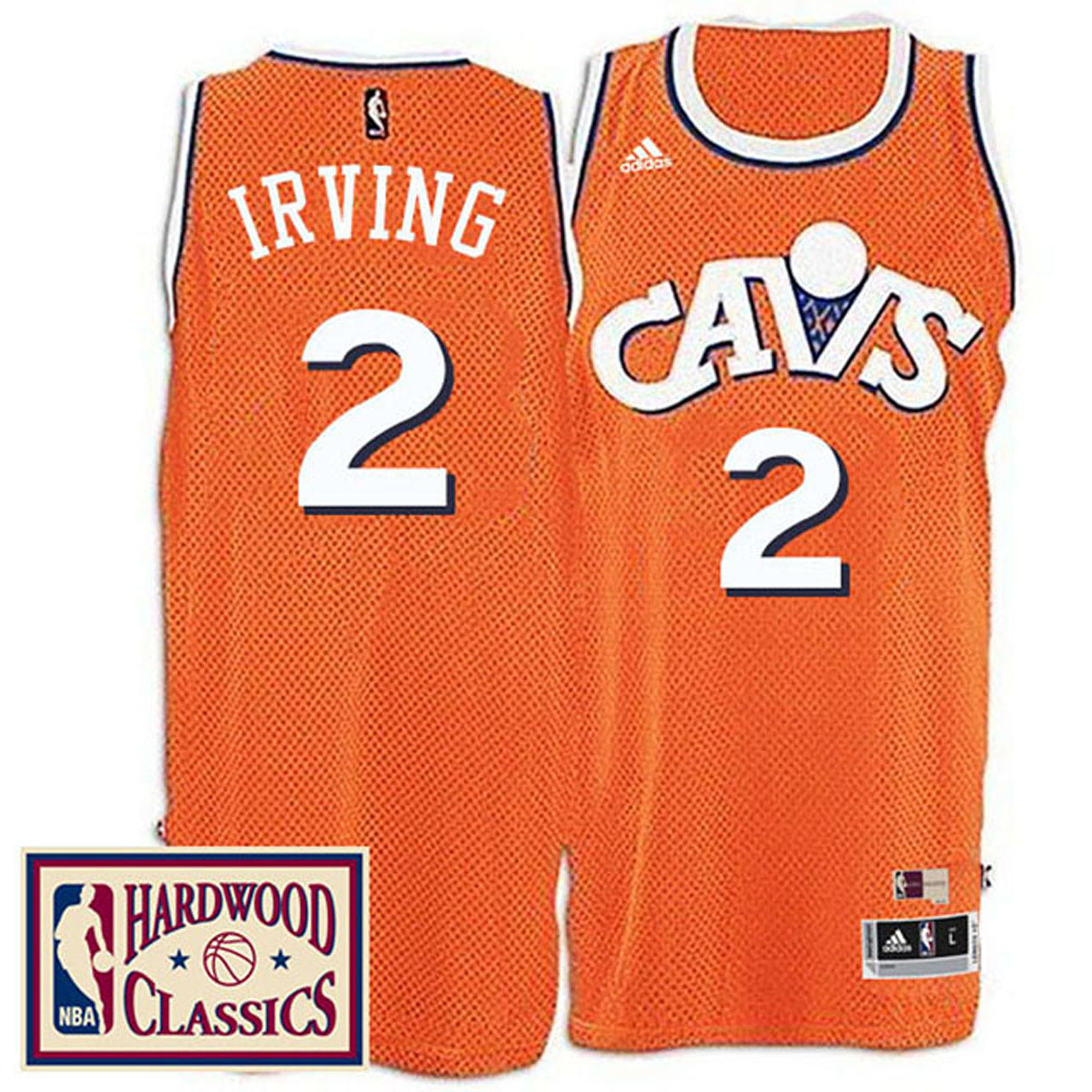 Male 2016-17 Season Cleveland Cavaliers #2 Hardwood Classics Throwback Orange Jersey Kyrie Irving Jersey