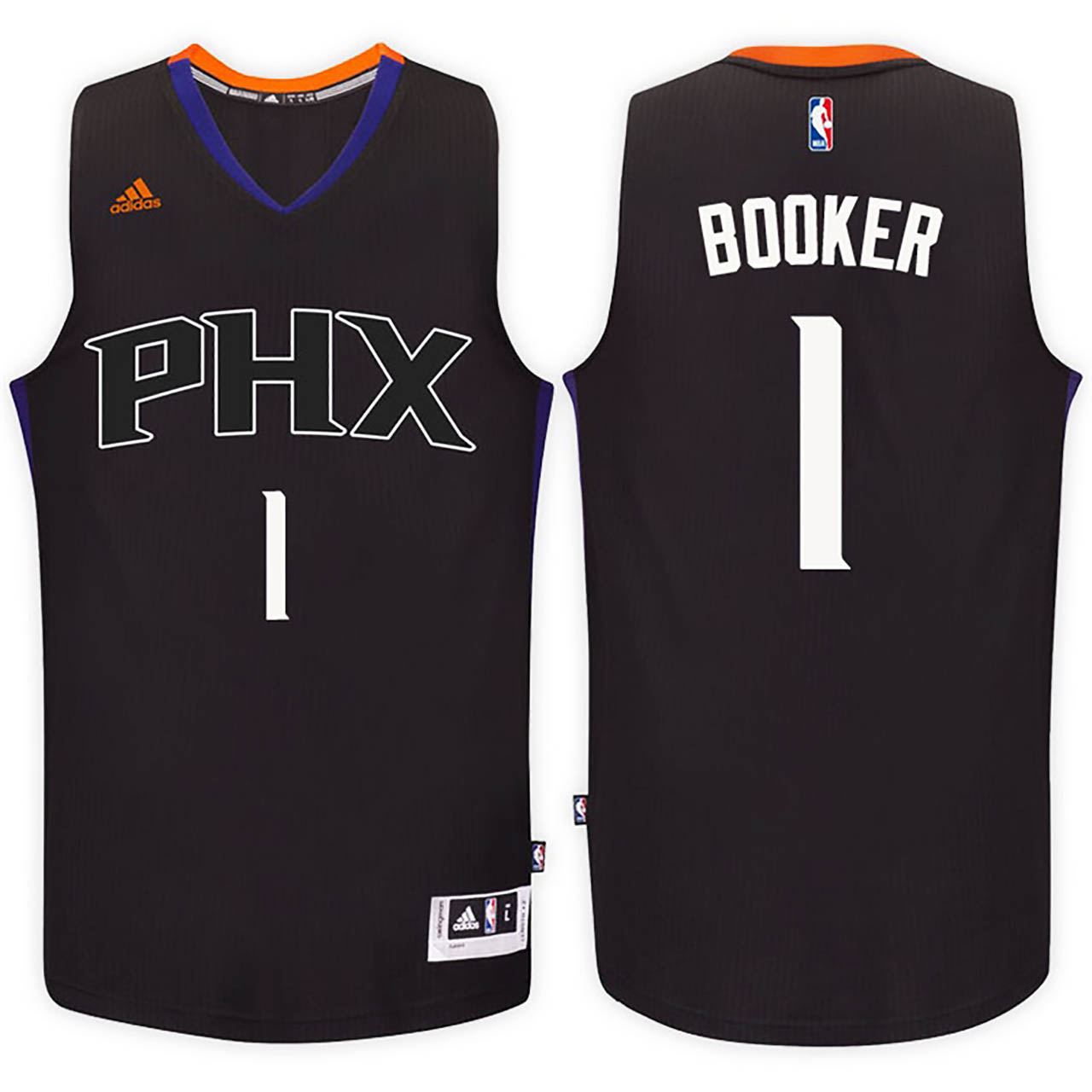 Male 2016-17 Season Devin Booker Phoenix Suns #1 New Swingman Alternate Black Jersey