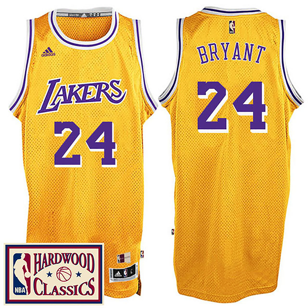 Male 2016-17 Season Los Angeles Lakers #24 Hardwood Classics Throwback Gold Jersey Kobe Bryant Jersey