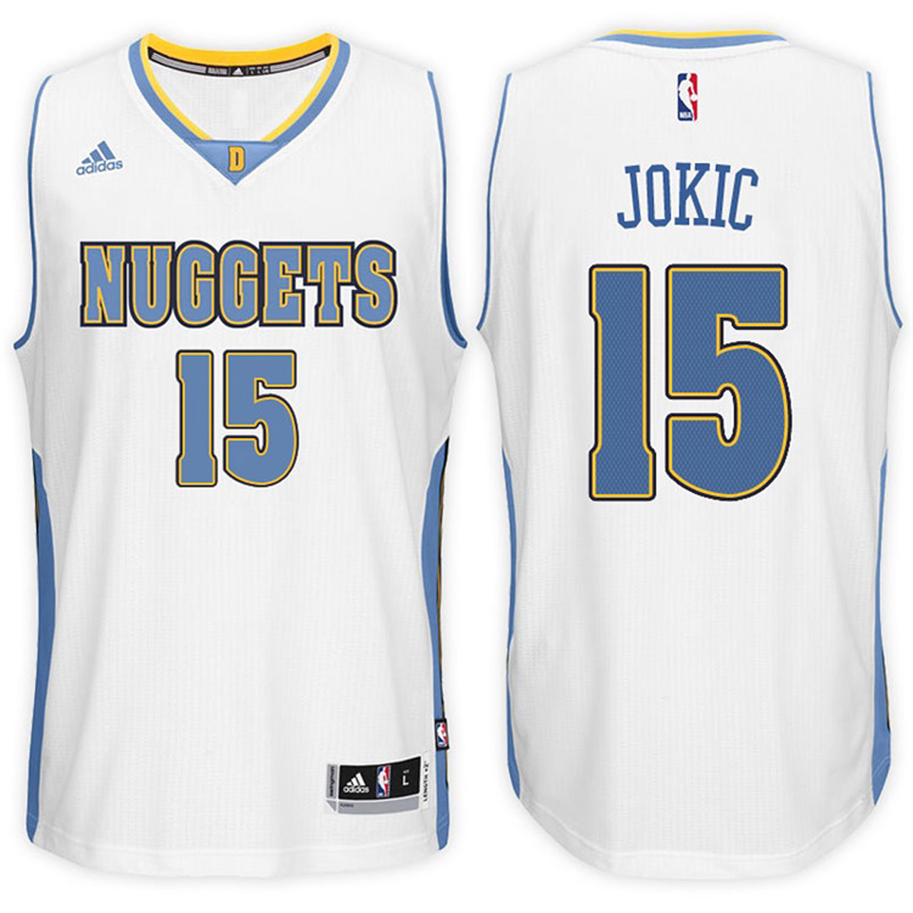 Male 2016-17 Season Nikola Jokic Denver Nuggets #15 New Swingman Home White Jersey