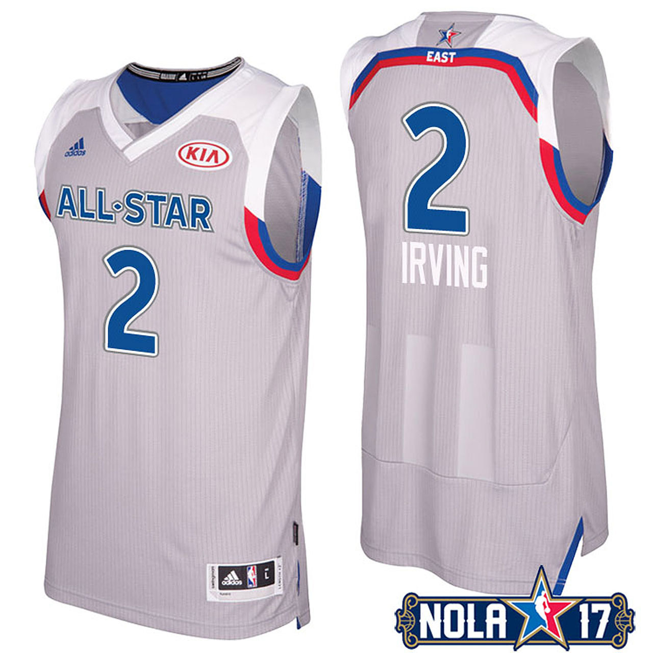 Male 2017 All-Star Cavaliers Kyrie Irving #2 Eastern Conference Gray Jersey
