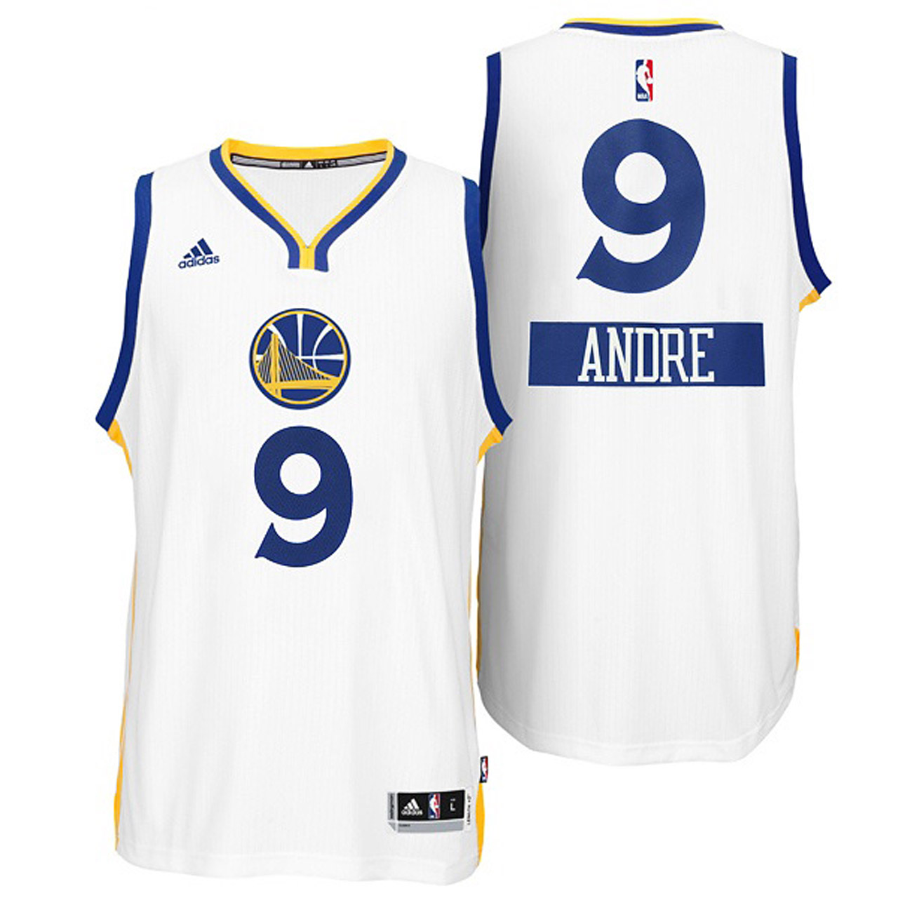 Male Andre Iguodala Golden State Warriors #9 Christmas Day X-mas Big Logo Swingman White Jersey