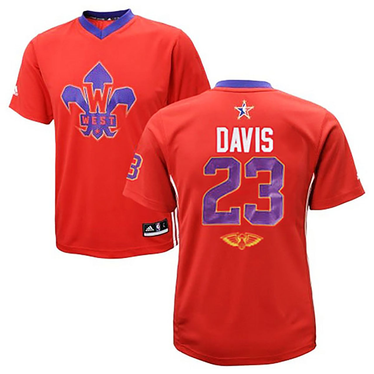 Male Anthony Davis NBA 2014 All-Star Western Conference #23 Swingman Red Jersey