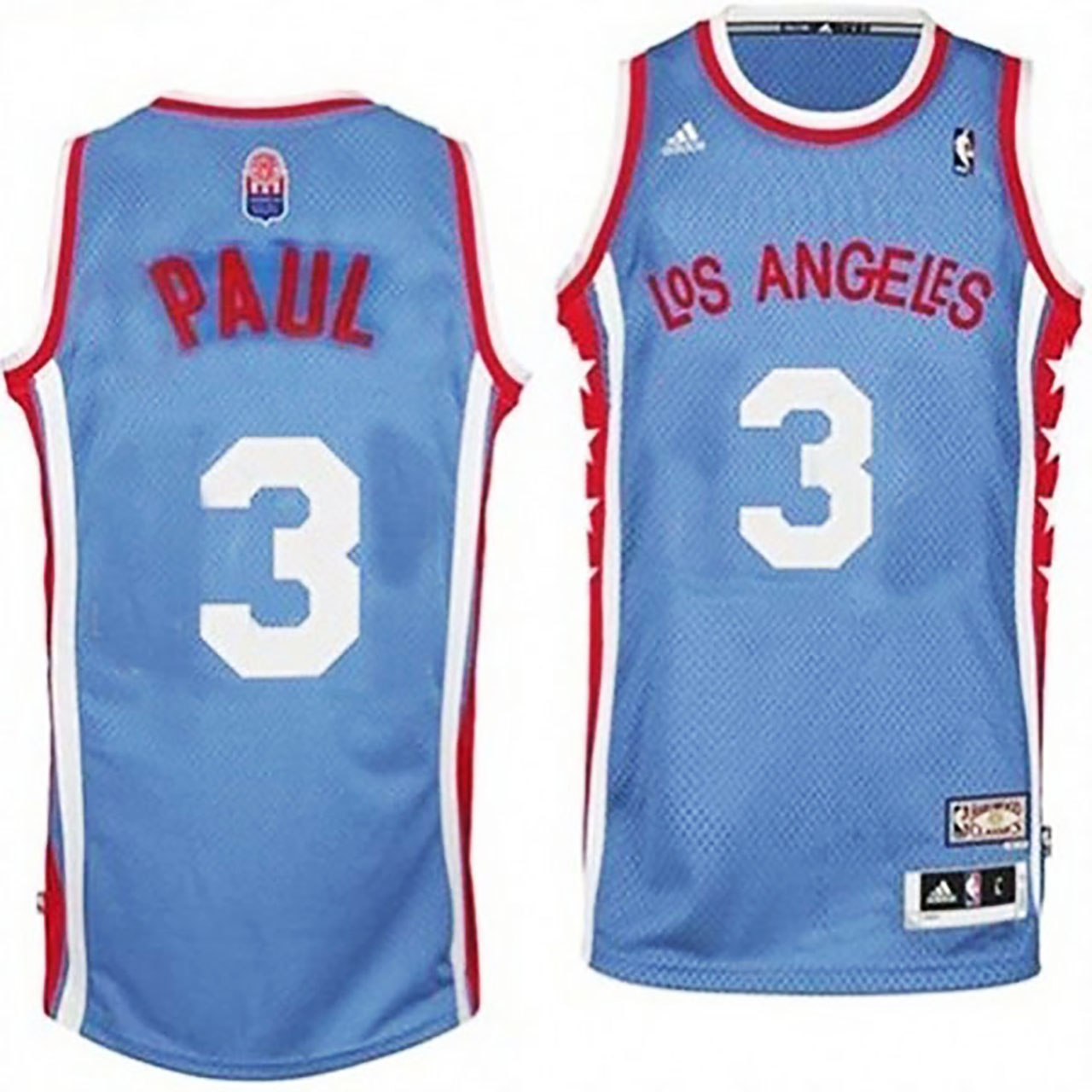 Male Chris Paul Los Angeles Stars #3 ABA Throwback Hardwood Classic Blue Swingman Jersey