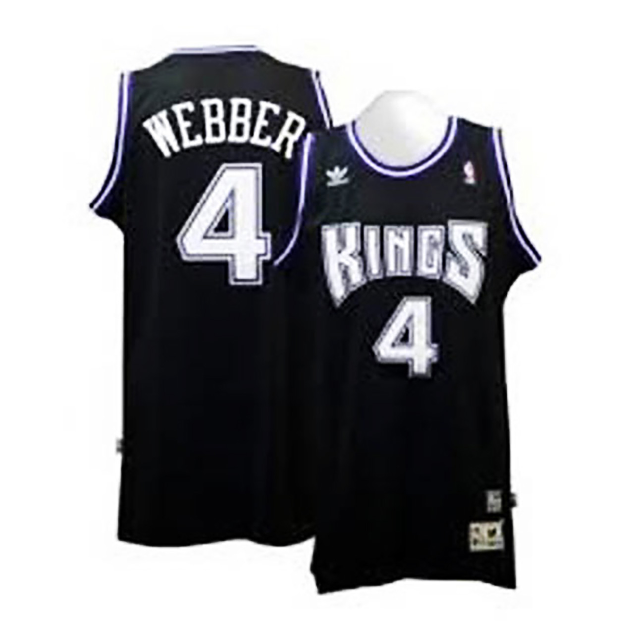 Male Chris Webber Sacramento Kings #4 Black Soul Swingman Jersey
