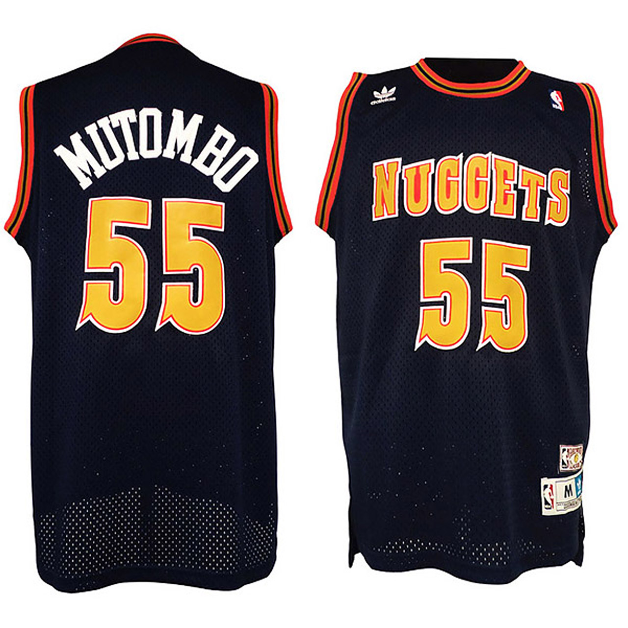 Male Dikembe Mutombo NBA Denver Nuggets #55 Classics Swingman Black Jerseys Jersey