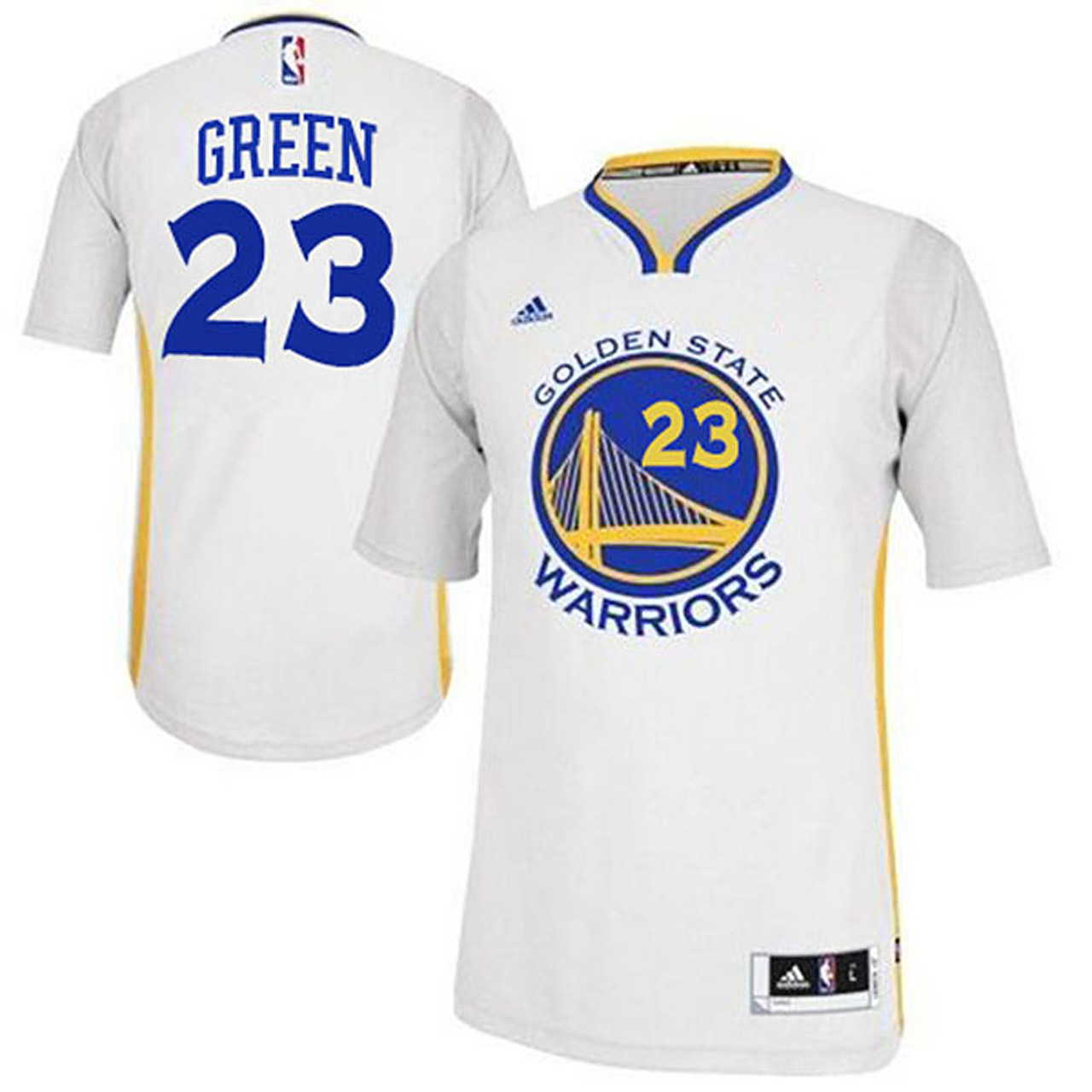 Male Draymond Green Golden State Warriors #23 2014-15 New Swingman White Jersey With Sleeves Jersey