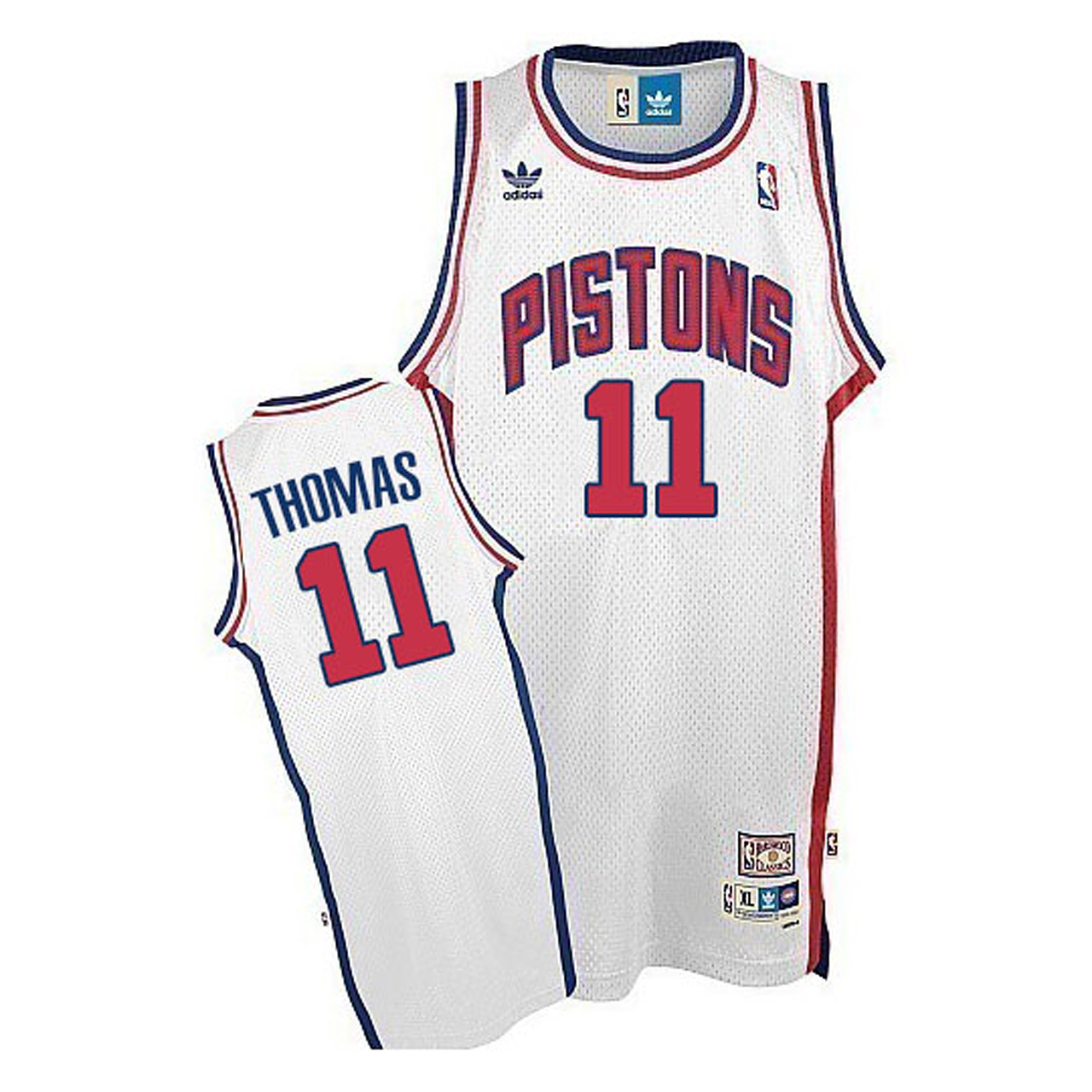 Male Isiah Thomas #11 Detroit Pistons Swingman Throwback White Jersey