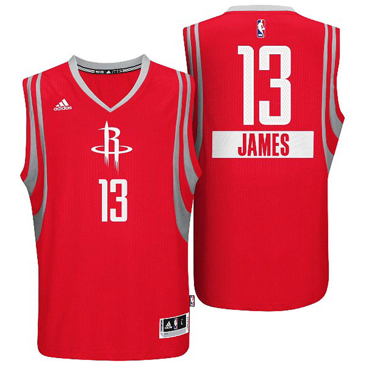 Male James Harden Houston Rockets #13 2014 Christmas Day Big Logo Red Swingman Jersey