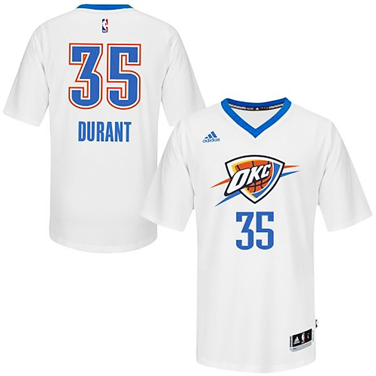Male Kevin Durant Oklahoma City Thunder #35 2014-15 Pride Swingman White Jersey