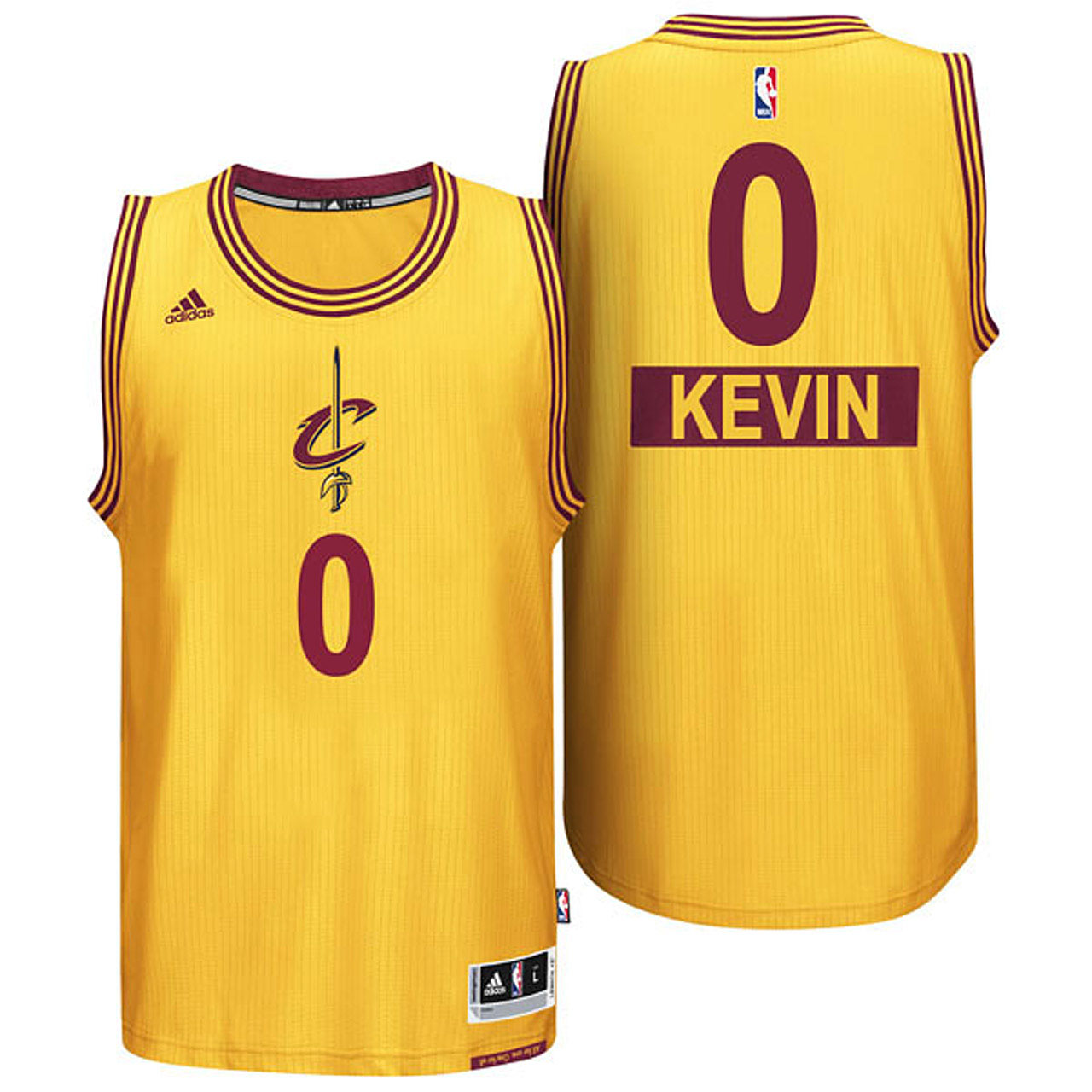 Male Kevin Love Cleveland Cavaliers #0 2014 Christmas Day Big Logo Swingman Yellow Jersey