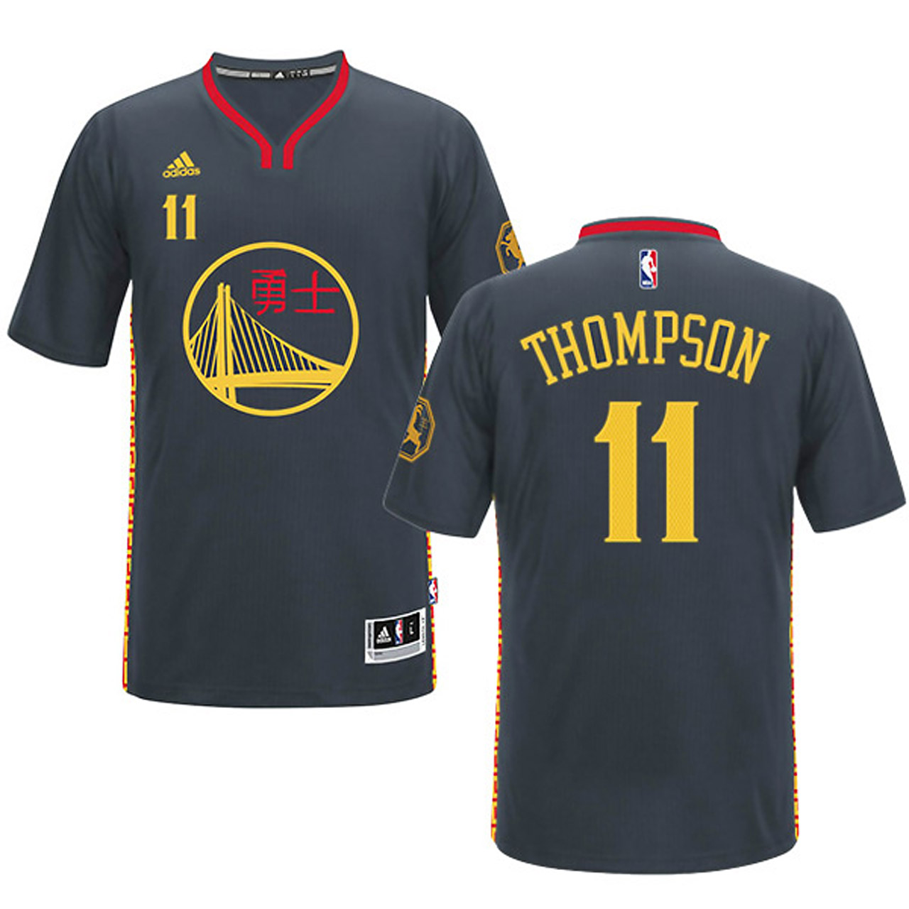 Male Klay Thompson Golden State Warriors #11 Chinese New Year Grey Jersey