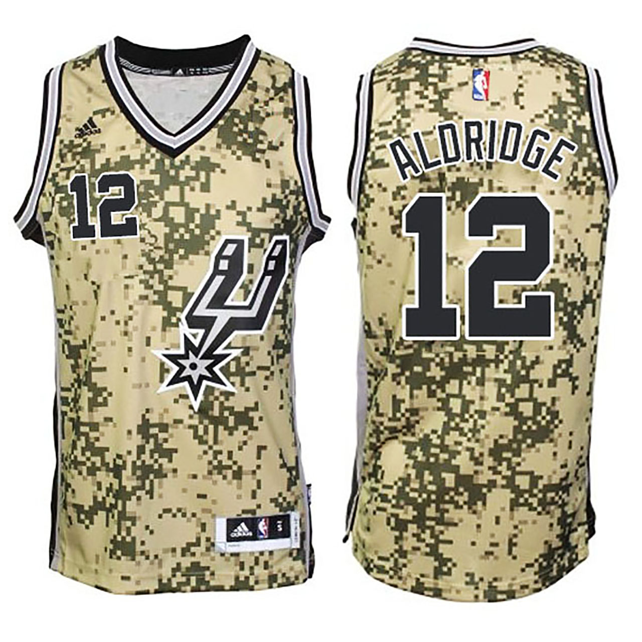 Male LaMarcus Aldridge San Antonio Spurs #12 Swingman Camo Jersey