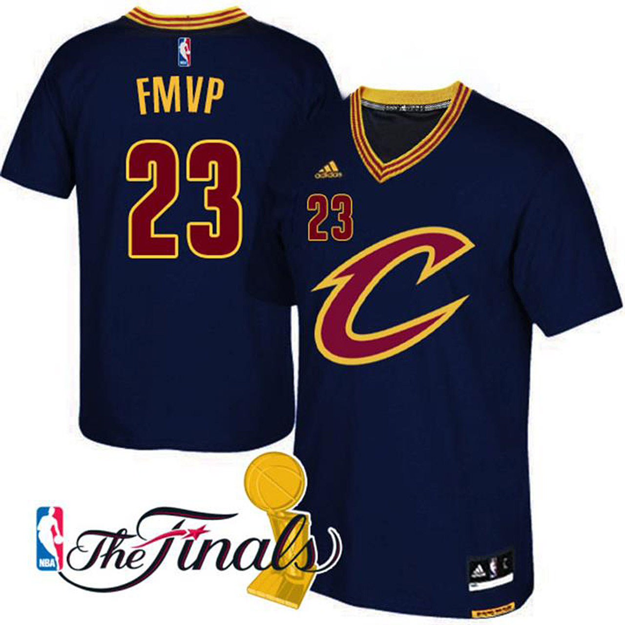 Male Lebron James Cleveland Cavaliers #23 2016 NBA Finals Champions FMVP Black Jersey