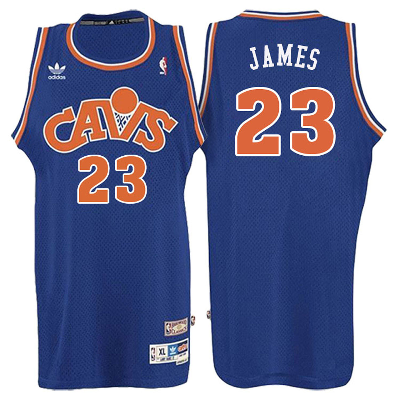 Male LeBron James Cleveland Cavaliers #23 Blue Hardwood Classic Swingman Jersey