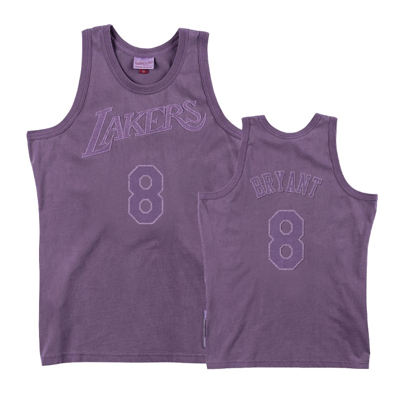 Male Los Angeles Lakers Kobe Bryant #8 Purple Washed Out Jersey