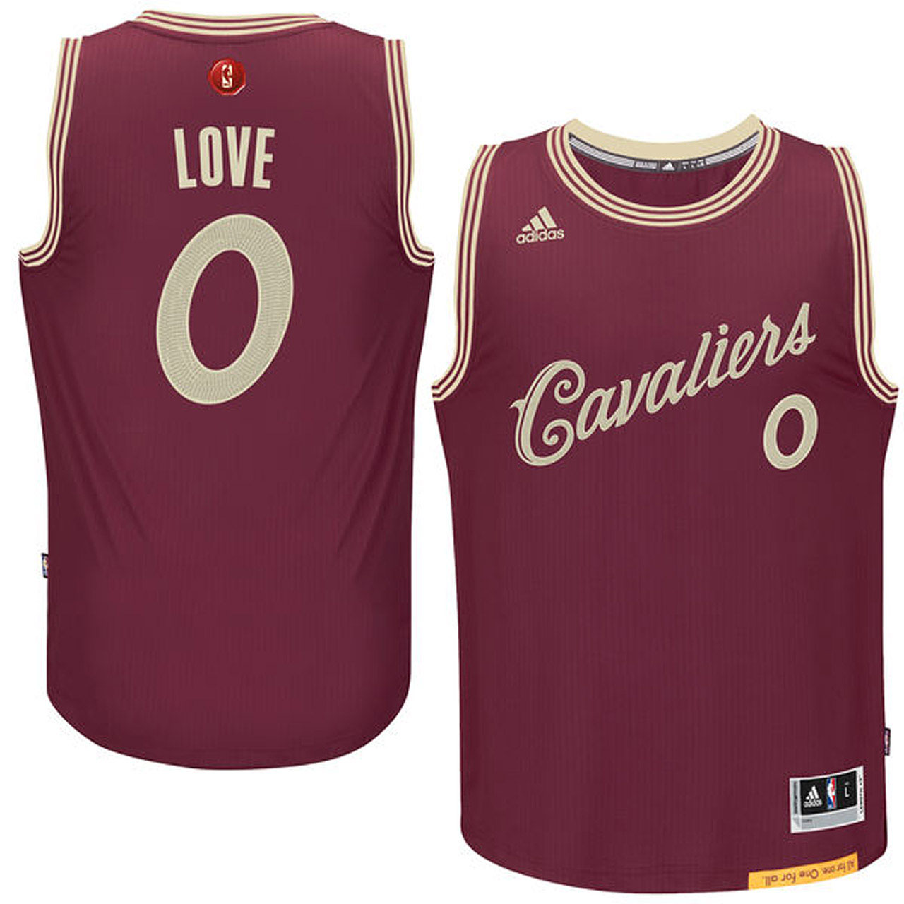Male NBA 2015-16 Season Cleveland Cavaliers #0 Kevin Love Christmas Day Red Jersey