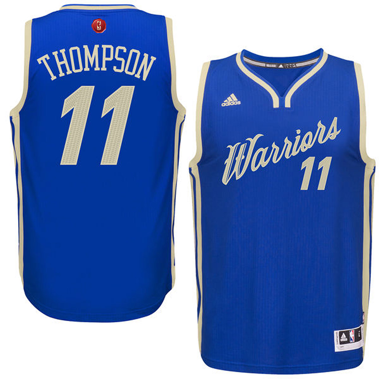 Male NBA 2015-16 Season Golden State Warriors #11 Klay Thompson Christmas Blue Jersey