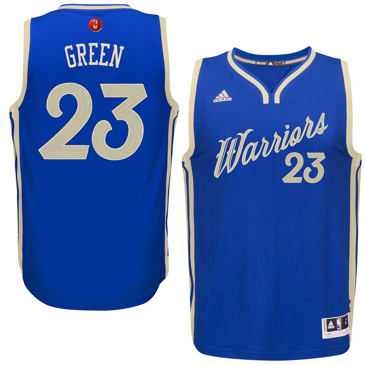 Male NBA 2015-16 Season Golden State Warriors #23 Draymond Green Christmas Blue Jersey
