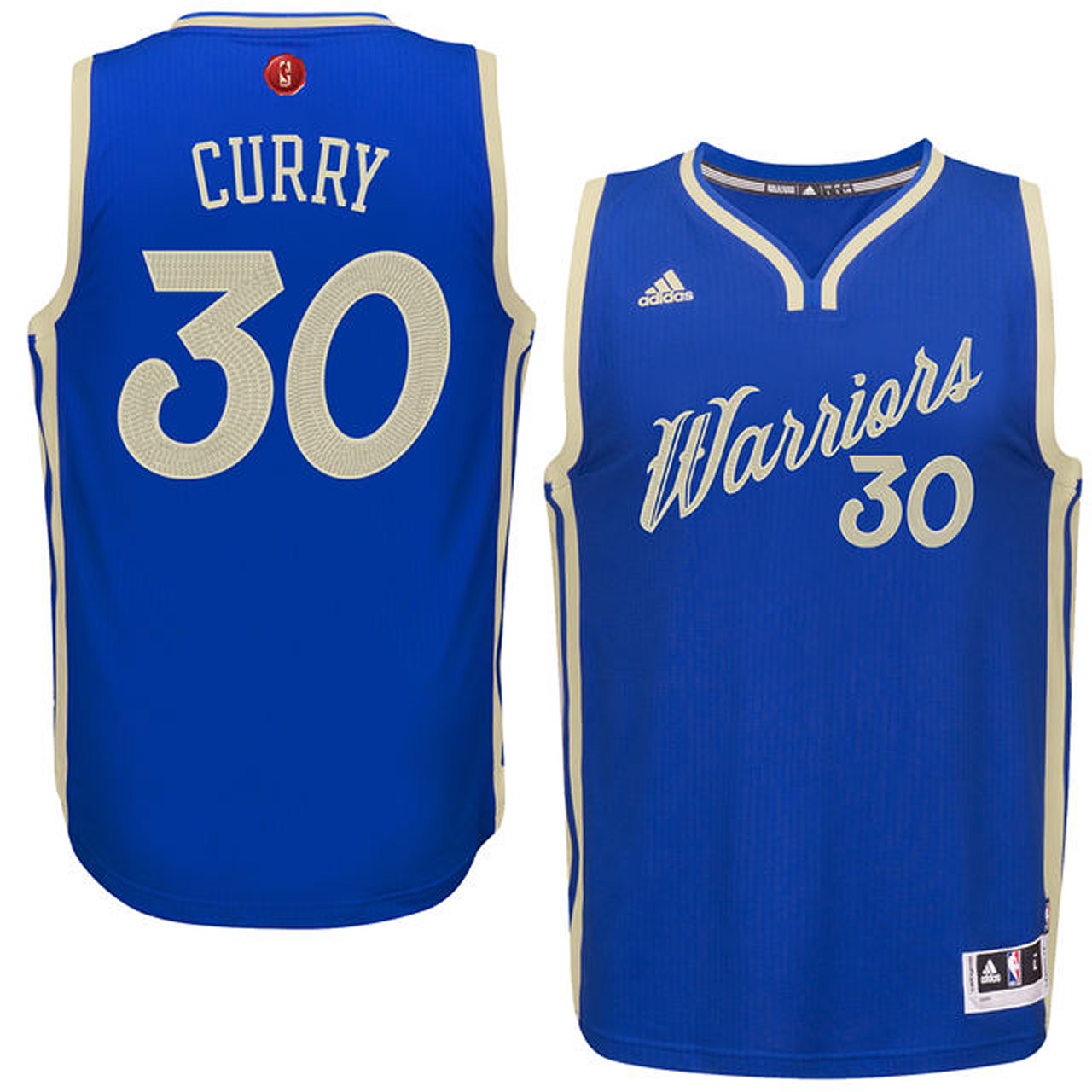 Male NBA 2015-16 Season Golden State Warriors #30 Stephen Curry Christmas Day Blue Jersey