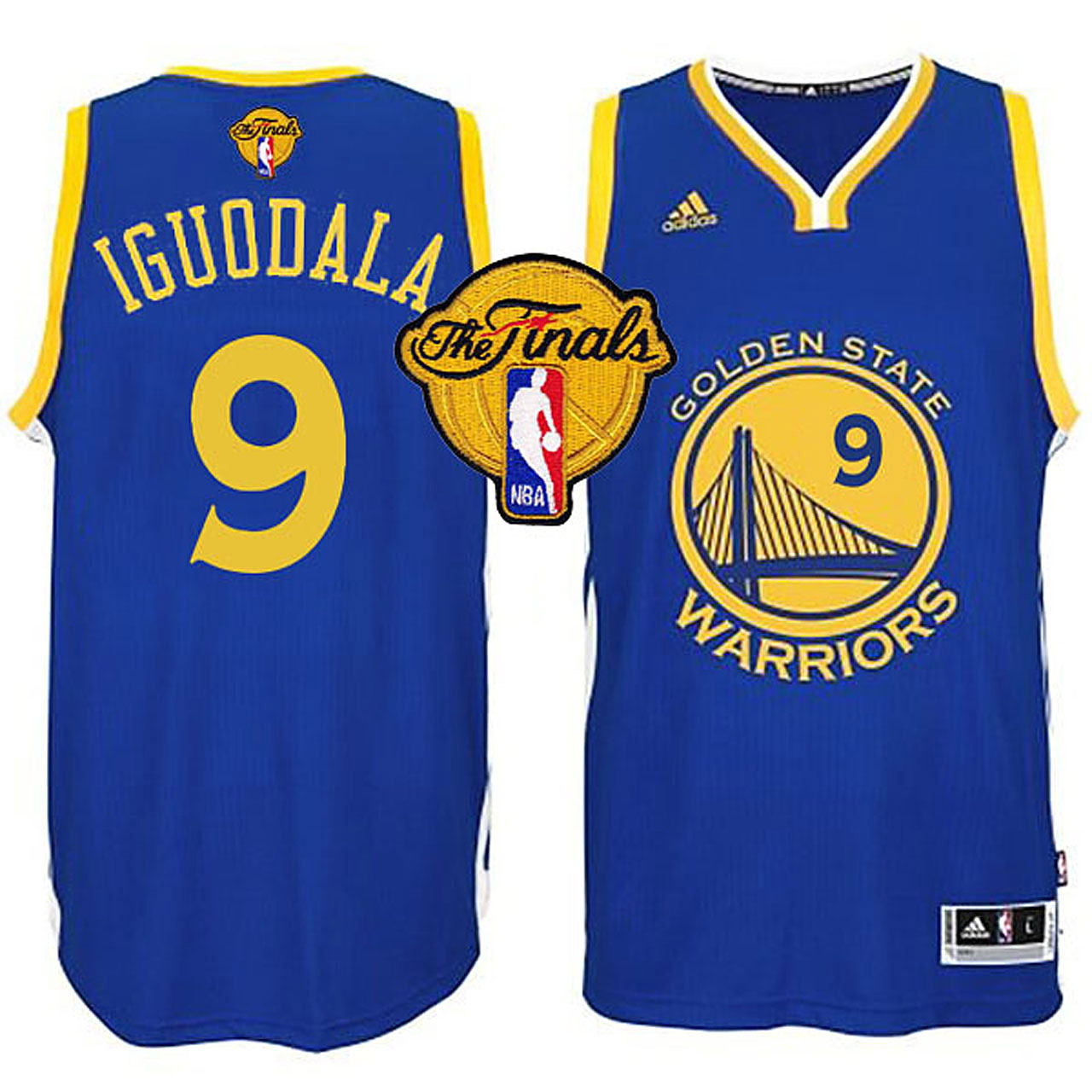 Male NBA 2015 Finals Warriors Andre Iguodala New Swingman Blue Jersey