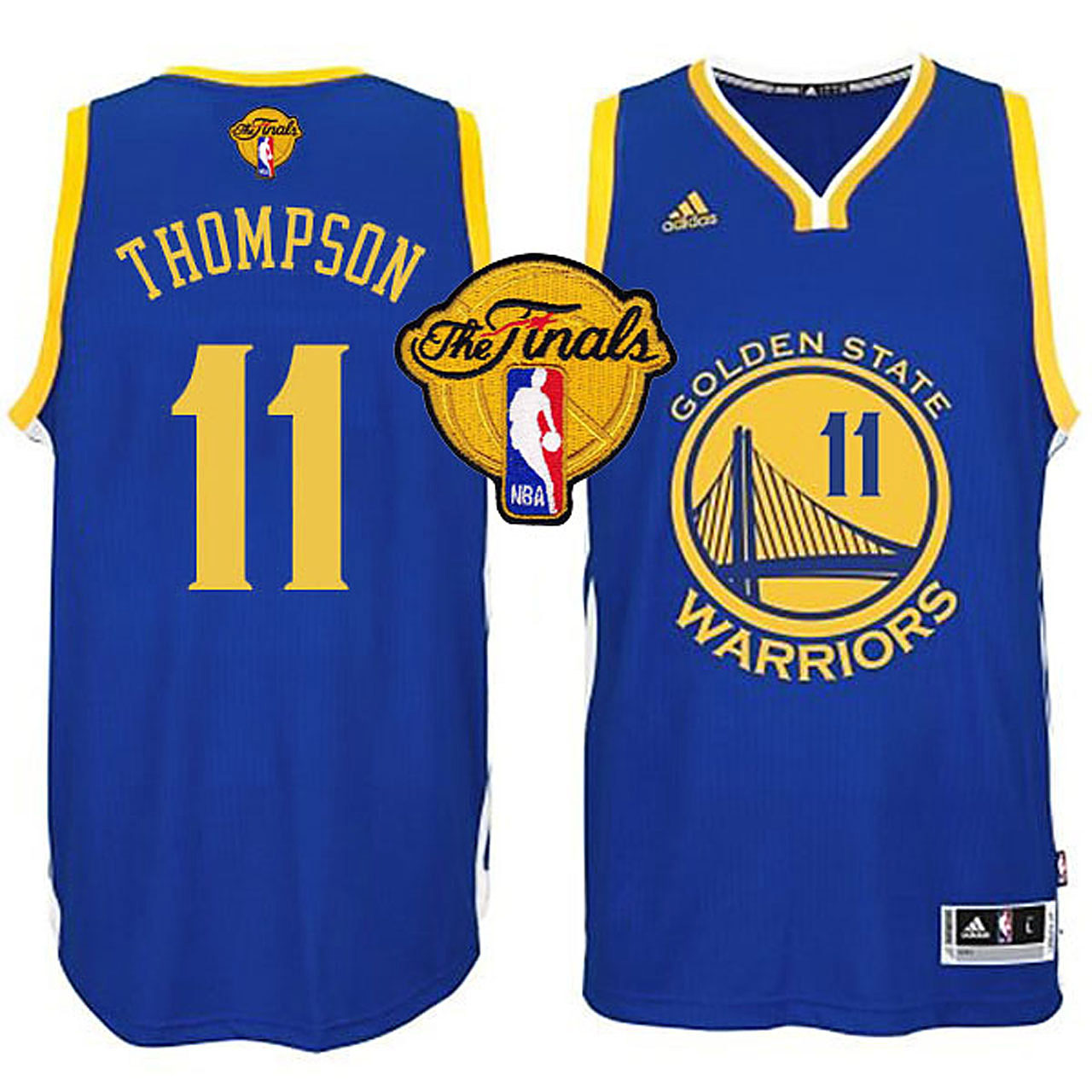 Male NBA 2015 Finals Warriors Klay Thompson New Swingman Blue Jersey