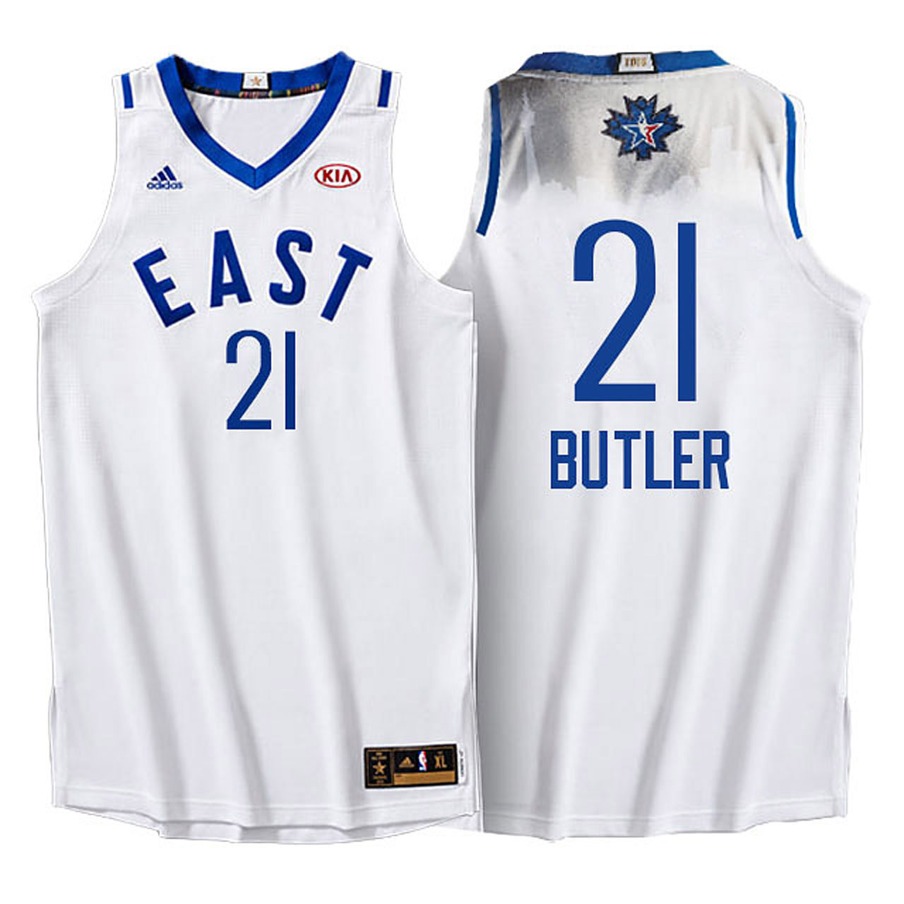 Male NBA 2016 Toronto All Star Eastern Conference Bulls #21 Jimmy Butler White Jersey