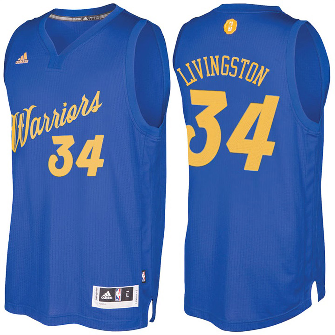 Male NBA Golden State Warriors #34 Shaun Livingston Royal 2016-17 Christmas Day Jersey