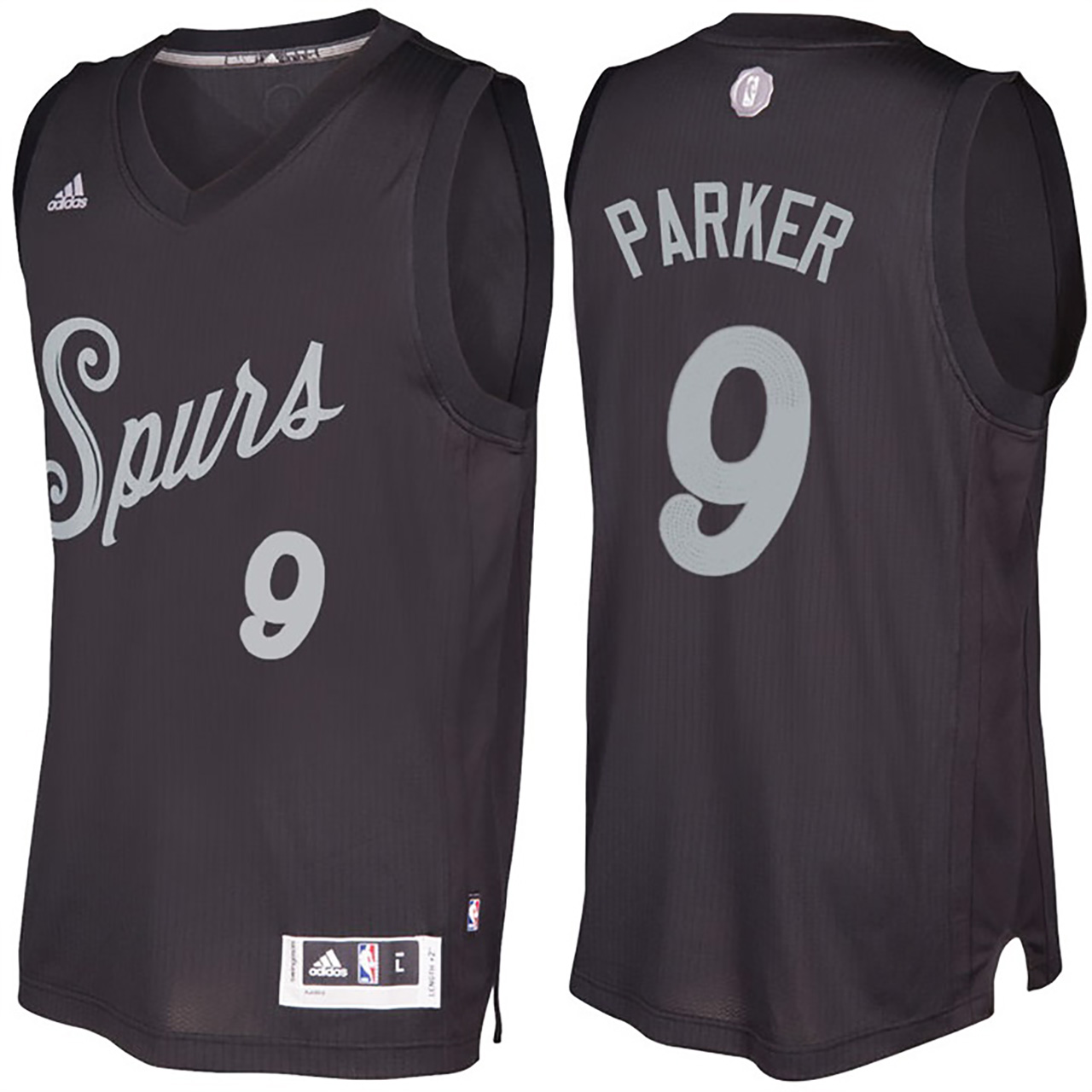 Male NBA San Antonio Spurs #9 Tony Parker Black 2016-17 Christmas Day Jersey