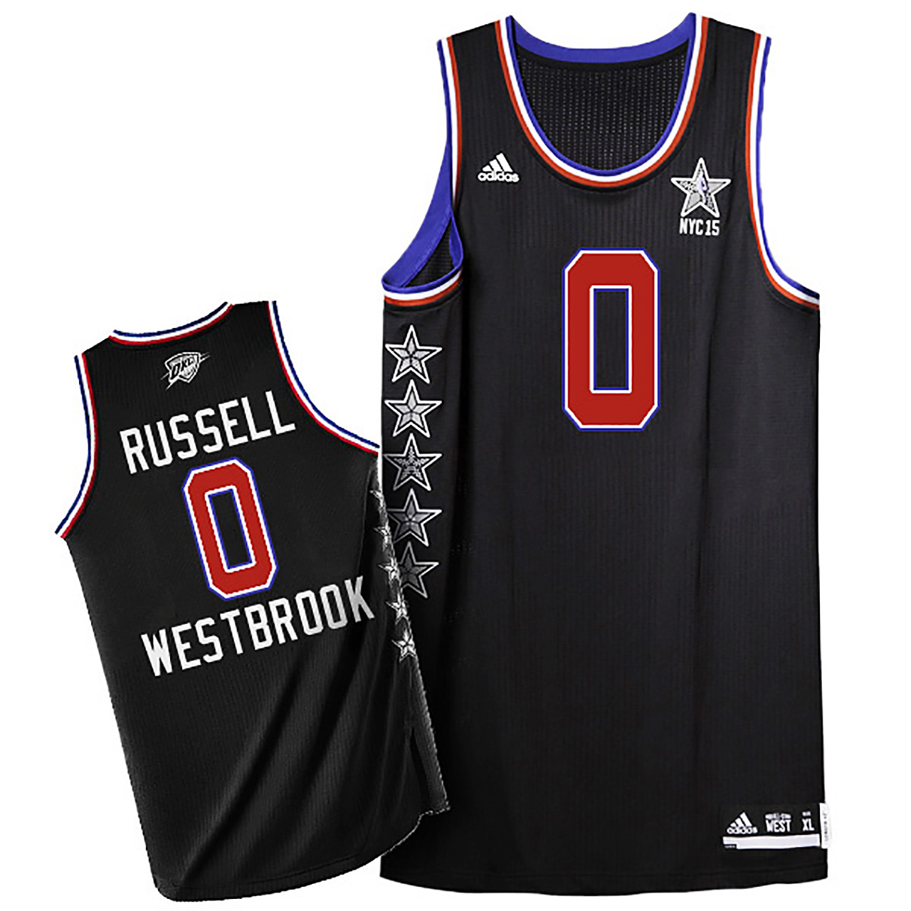 Male Russell Westbrook 2015 NBA NYC All-Star Western Conference #0 Black Jersey