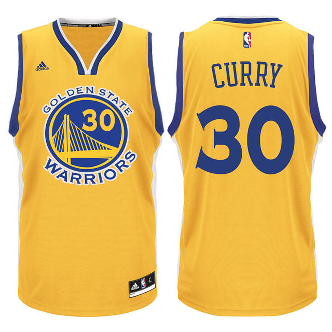 Male Stephen Curry Golden State Warriors #30 2016 Gold New Swingman Jersey