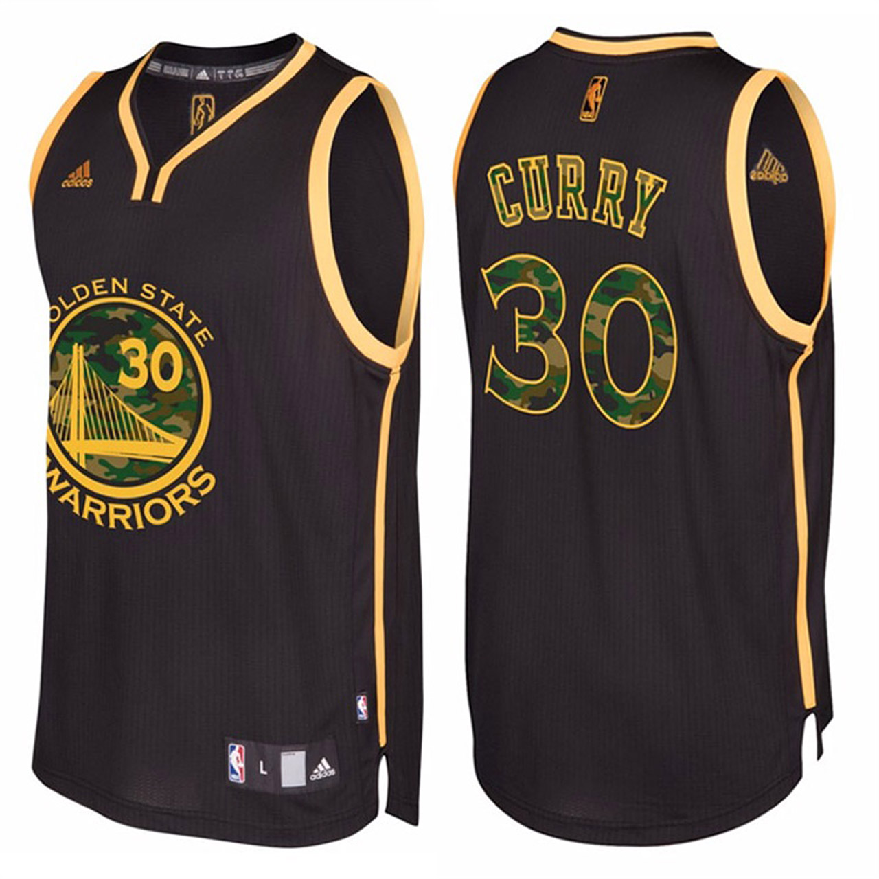 Male Stephen Curry Golden State Warriors #30 Black Camo Fashio Swingman Jersey