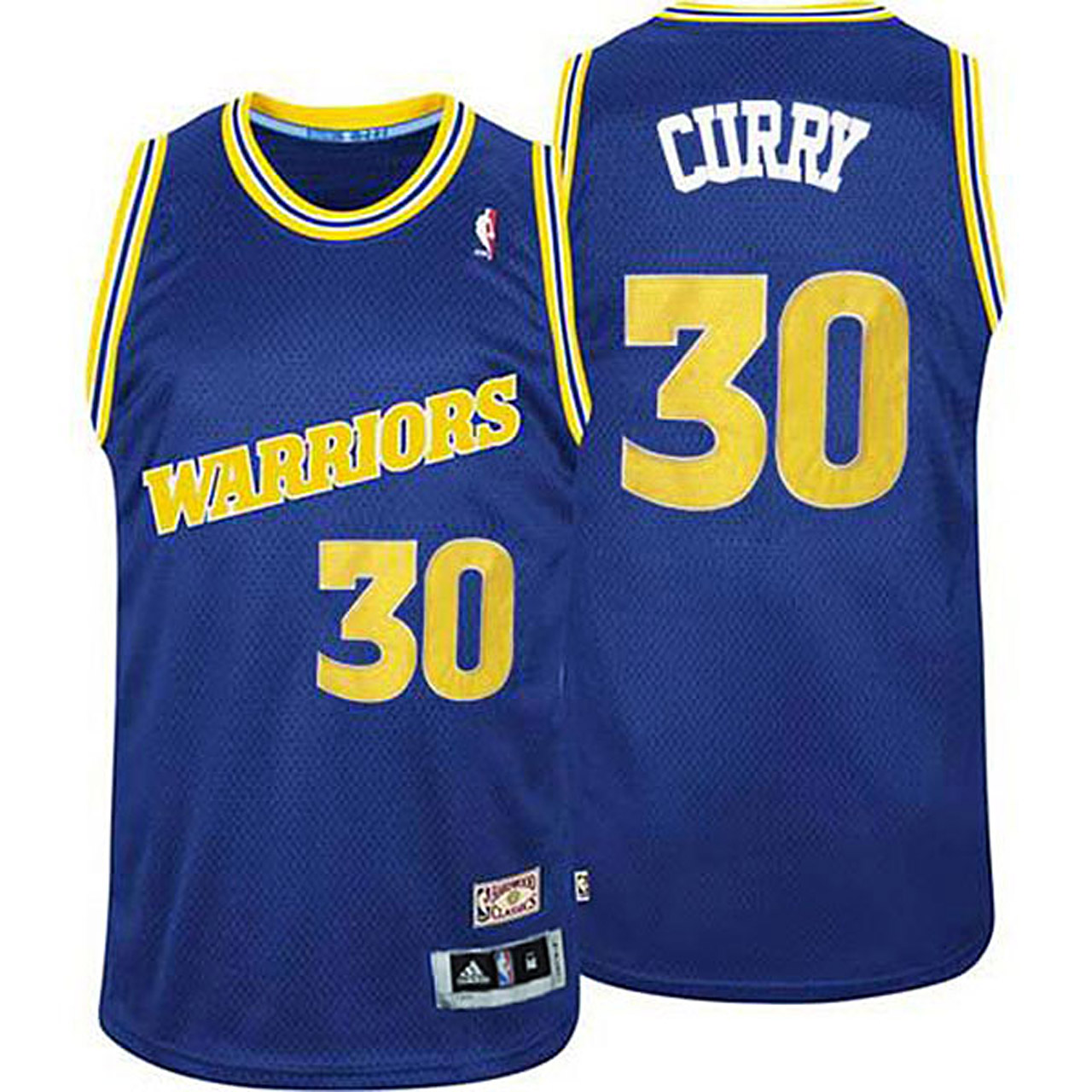 Male Stephen Curry Golden State Warriors #30 Hardwood Classics Swingman Blue Jersey