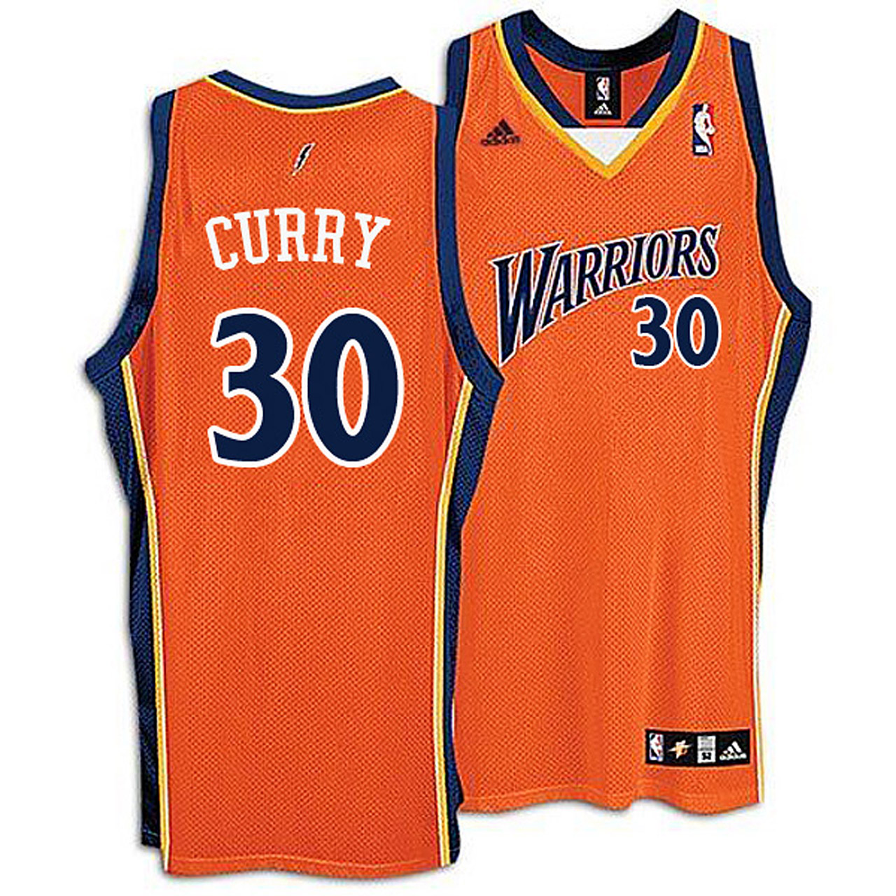 Male Stephen Curry Golden State Warriors #30 Throwback Orange Swingman Jersey