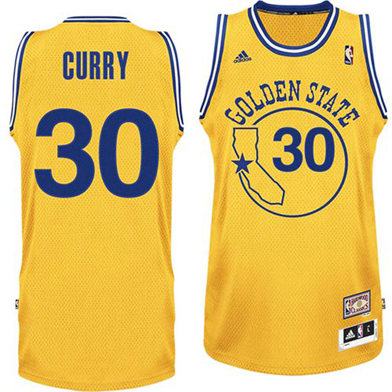 Male Stephen Curry Golden State Warriors Hardwood Classics Swingman Jersey