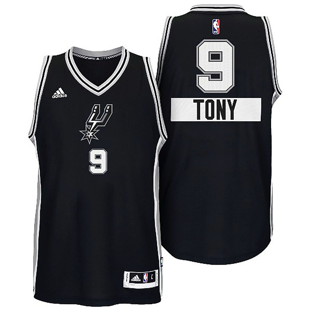 Male Tony Parker San Antonio Spurs #9 2014 Christmas Day Big Logo Jersey