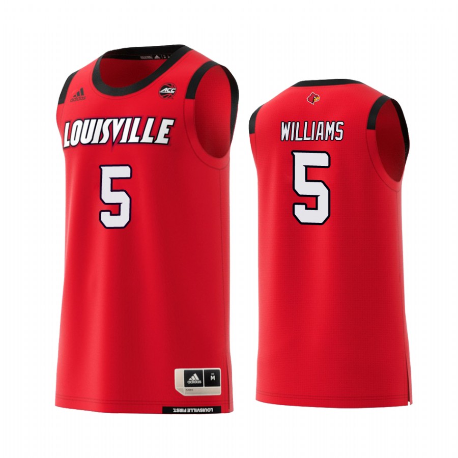 Malik Williams Louisville Cardinals #5  College  Jersey - Red