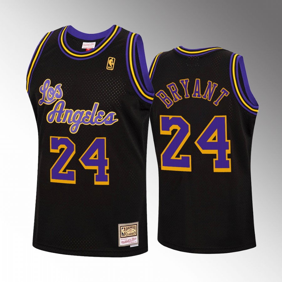 Mamba Forever Kobe Bryant Los Angeles Lakers Black Hollywood Nights #8 Jersey