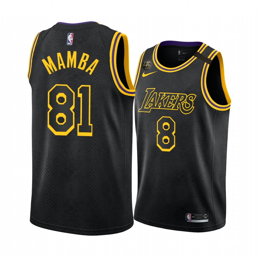 Mamba Kobe Bryant 2006 Finals 81 pts Record Lakers #8 Jersey Black