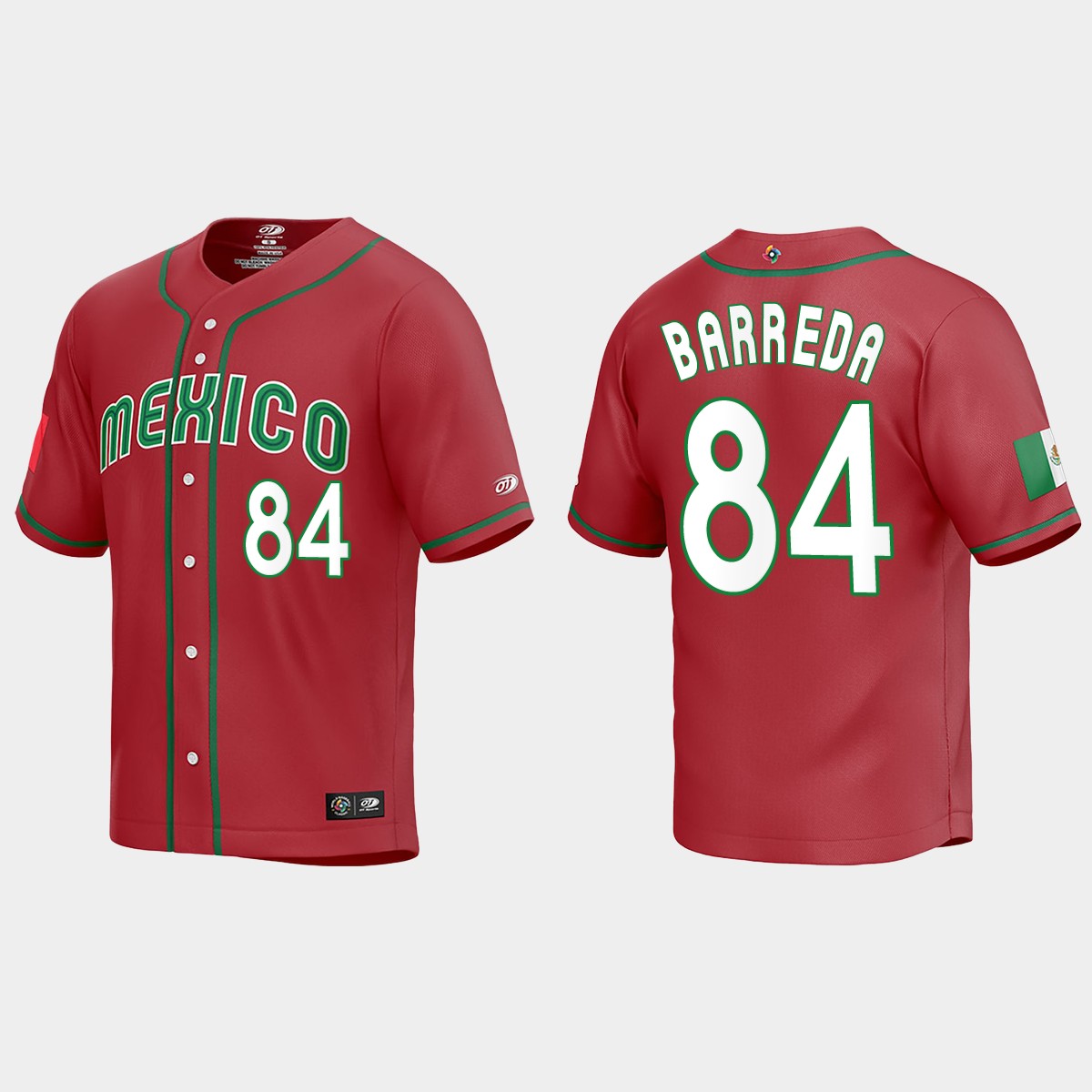 Manny Barreda Mexico  2023 World  Classic Jersey - Red