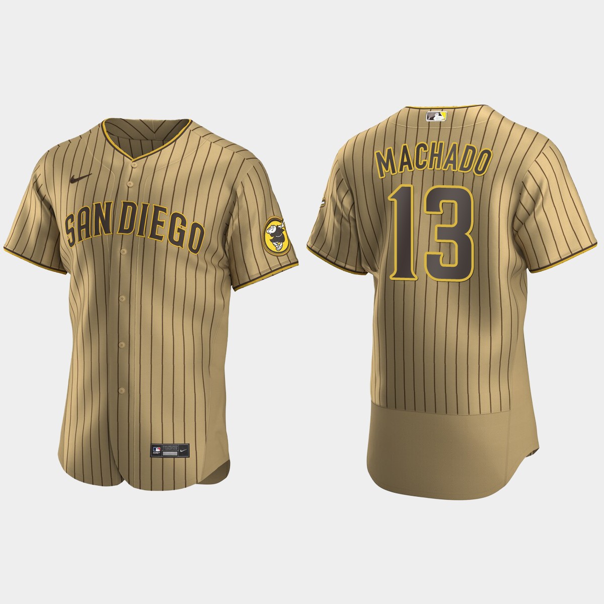 Manny Machado #13 San Diego Padres Tan Brown 2020 Alternate Jersey