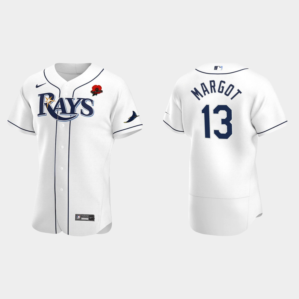 Manuel Margot Tampa Bay Rays 2021 Memorial Day Jersey - White