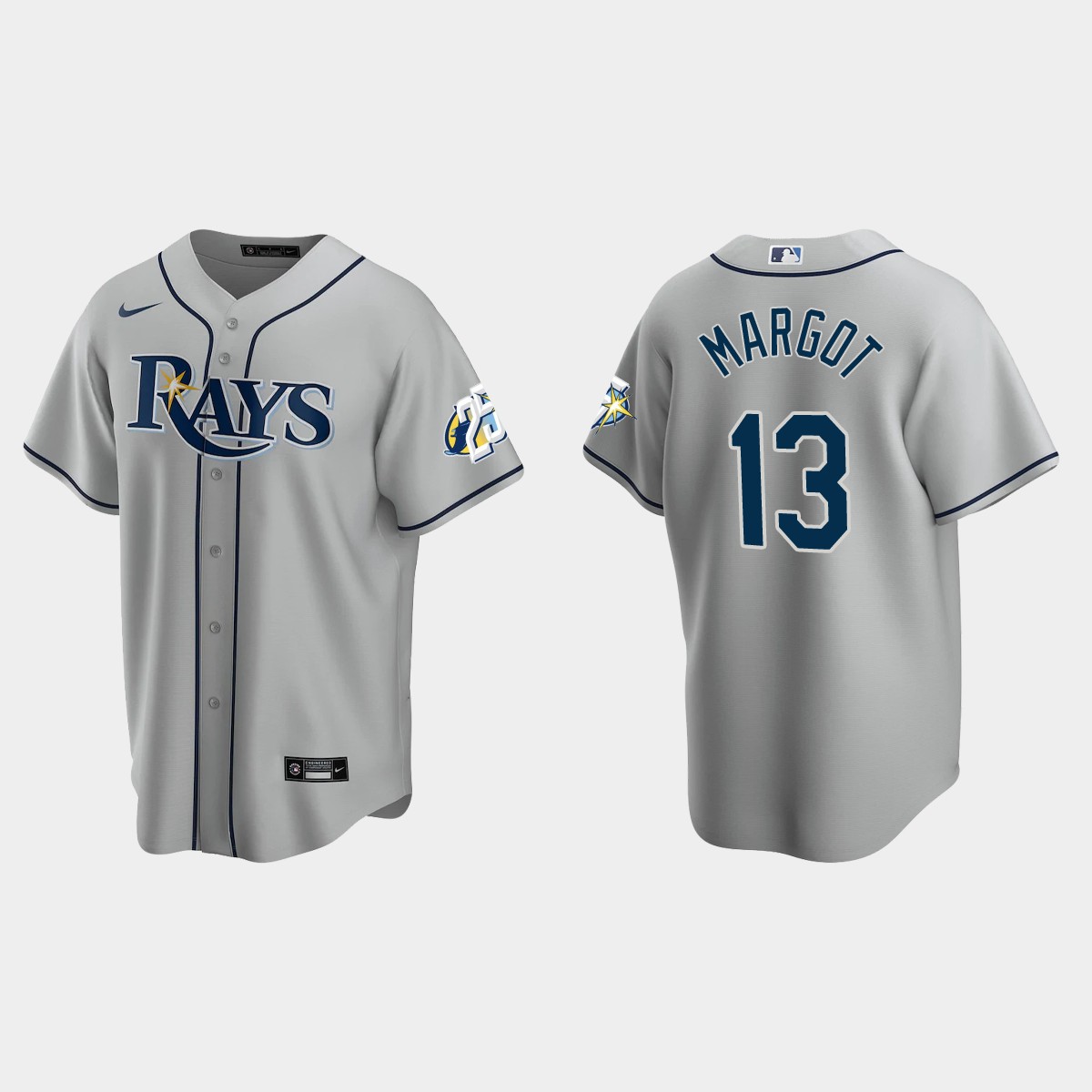 Manuel Margot Tampa Bay Rays 25th Anniversary Jersey - Gray