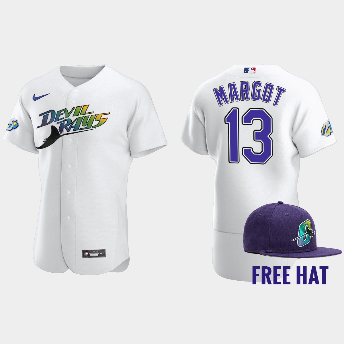 Manuel Margot Tampa Bay Rays 25th Anniversary Jersey - White