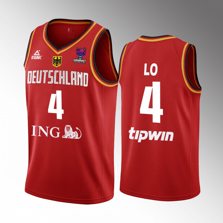 Maodo Lo Germany  FIBA EuroBasket 2022 Red Jersey #4