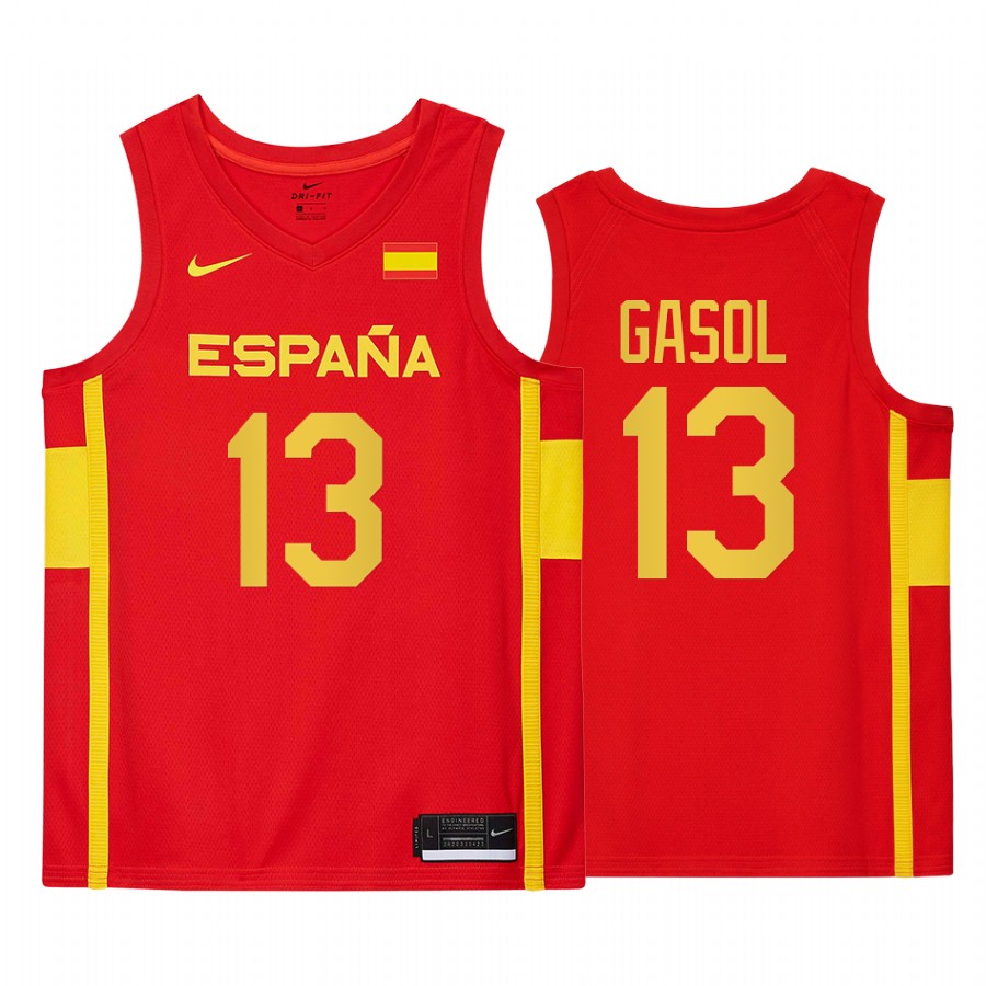 Marc Gasol Spain  #13 Gasol 2021 Tokyo Olymipcs Limited Jersey