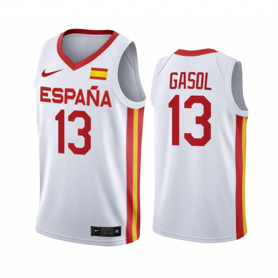 Marc Gasol Spain  #13 White 2021 Tokyo Olymipcs Limited Jersey